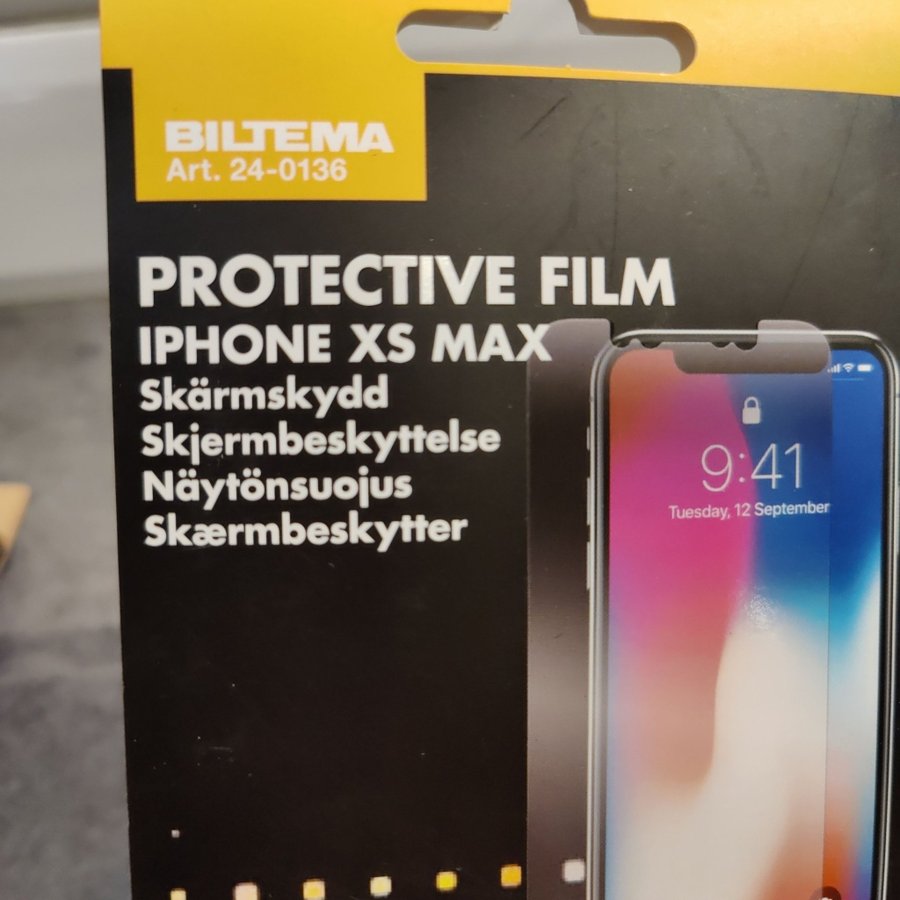 Plånboksfodral och skärmskydd iPhone XS Max