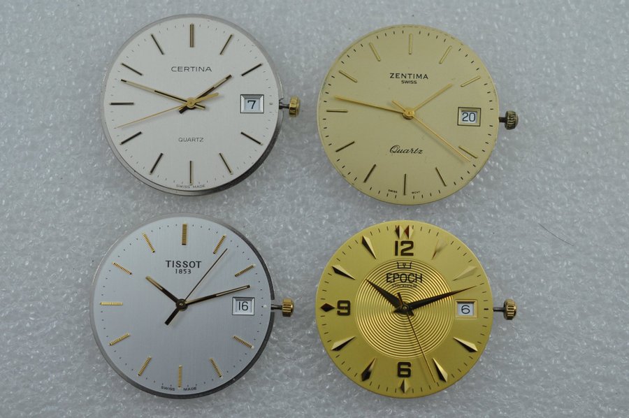 4 st quartz Urverk - Certina, Zentima, Tissot  Epoch