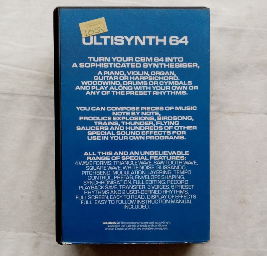 Ultisynth 64 - Music Processor from Quicksilva - Commodore 64 / C64