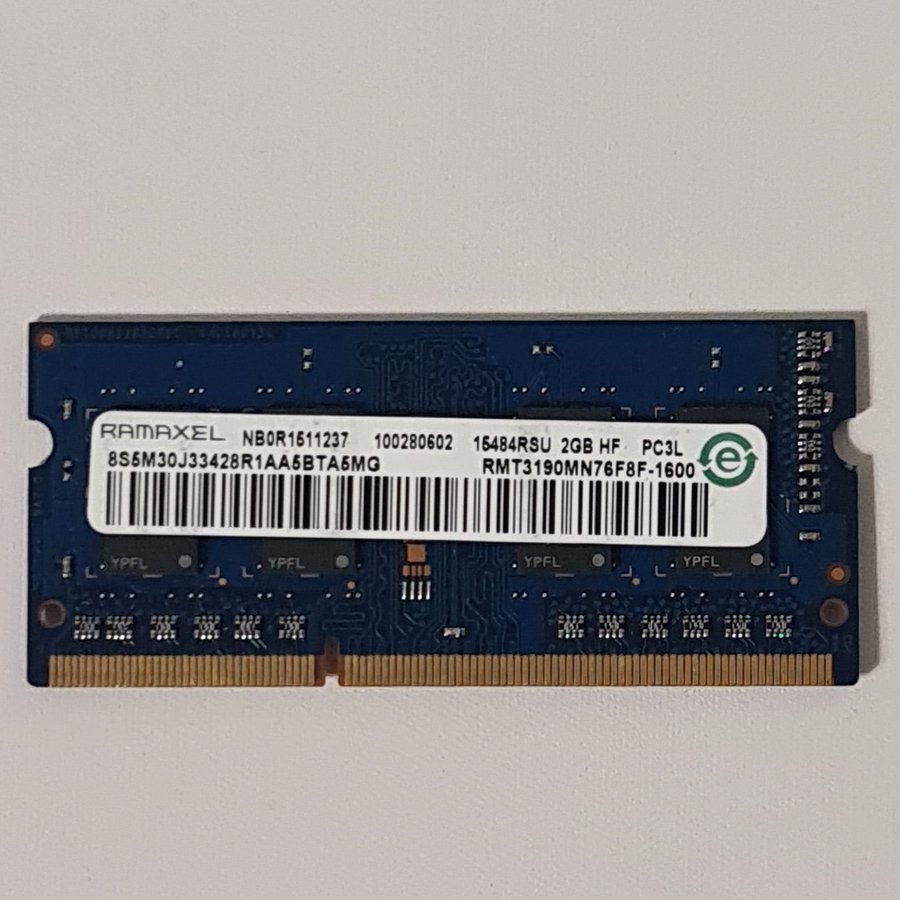 Ramaxel 2GB DDR3 PC3L-12800 SODIMM RMT3190MN76F8F-1600