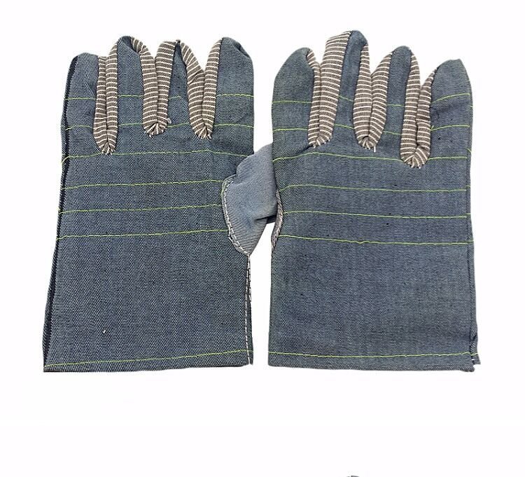 1 Pair Double layer denim insulated protective gloves