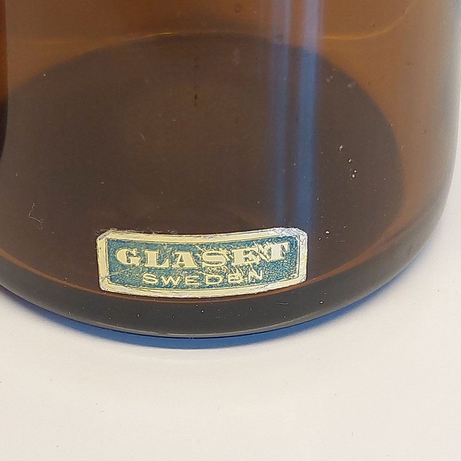 2 ST VASER "GLASET SWEDEN"! SÖLVE CARLSSON! 50/60-TAL!EKENÄS GLASBRUK?!!