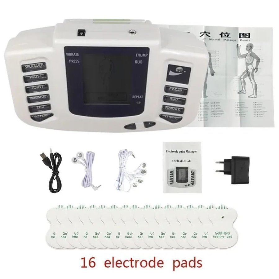 Helt ny tens massage apparat tensapparat massageapparat 16 pads hälso funktioner