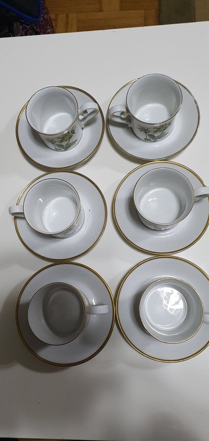 Kaffe Set med Blommor 12 delar