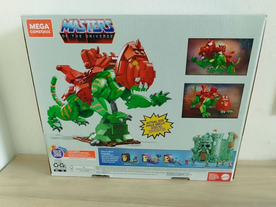 Mega construx masters of the universe he-man battle cat bouwset