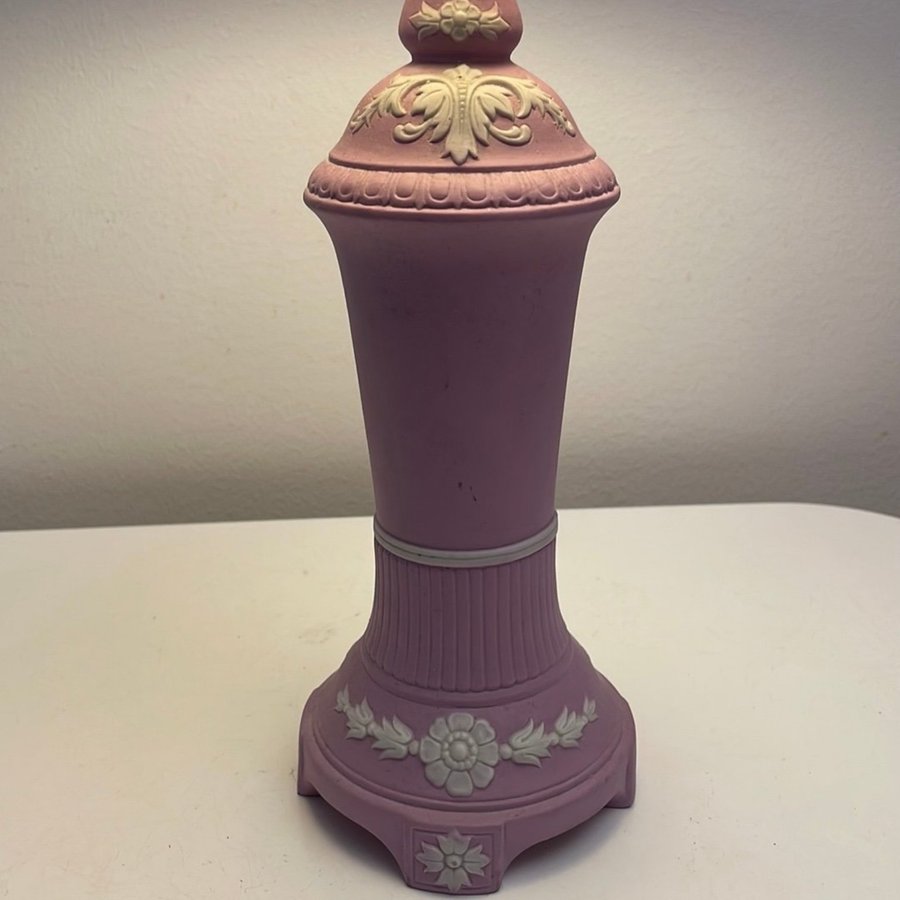 Vintage Bordslampa Lampskärm med Rosa bas