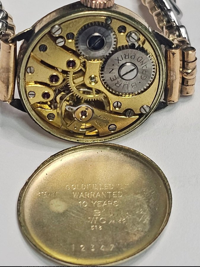 Dam Guldplät Buren armbandsur 1940s