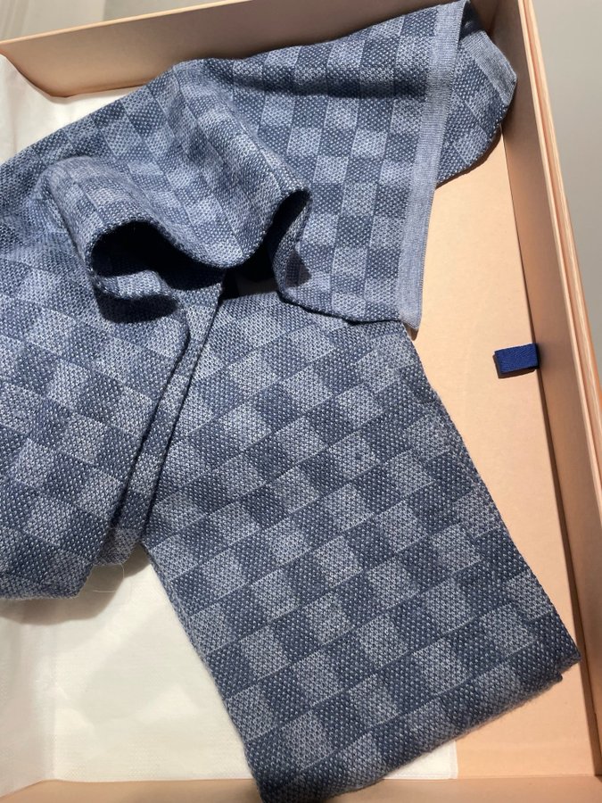 Louis Vuitton blå halsduk