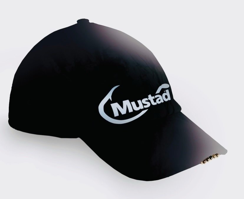 Mustad Vintermössa med LED-lampa