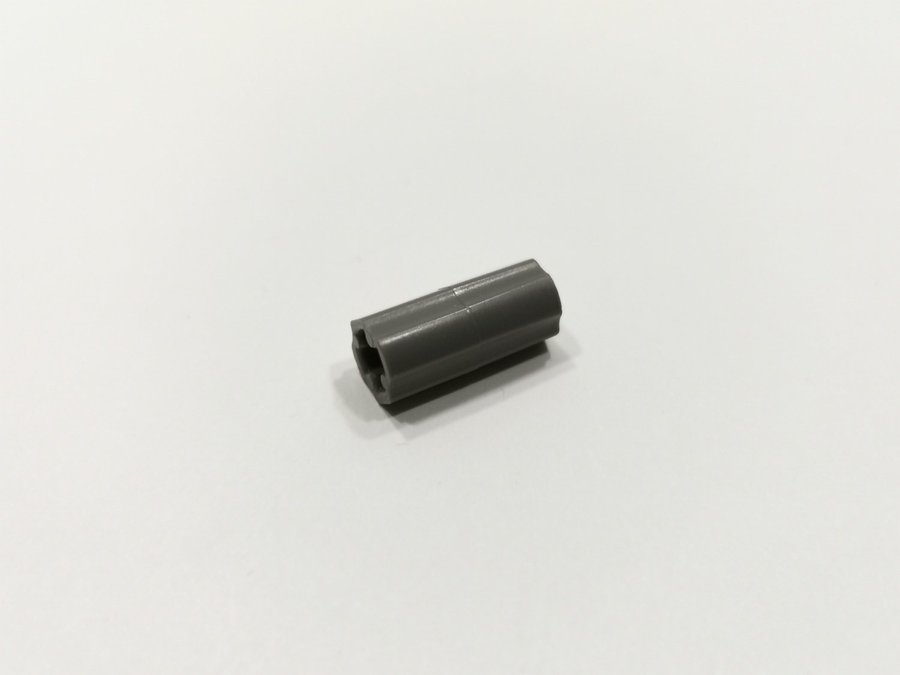 Lego - technic - axle connector - 2L - part 6538c - mörkgrå (bluish)