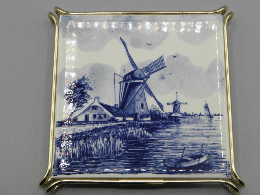 DELFT BLUE - Värmeunderlägg, keramik - Märkt, Hand painted - Made in Holland