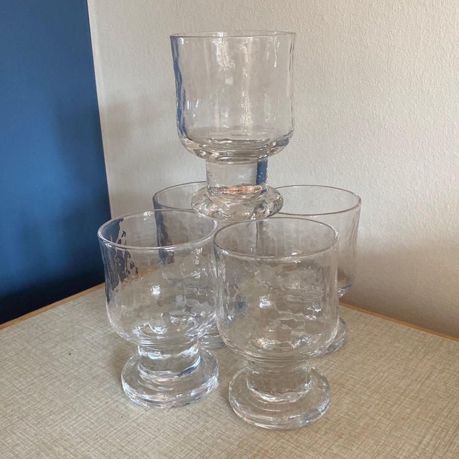 Retro Pukeberg Rondola ÖLGLAS ALLGLAS glas 50-tal design Uno Westerberg rustica