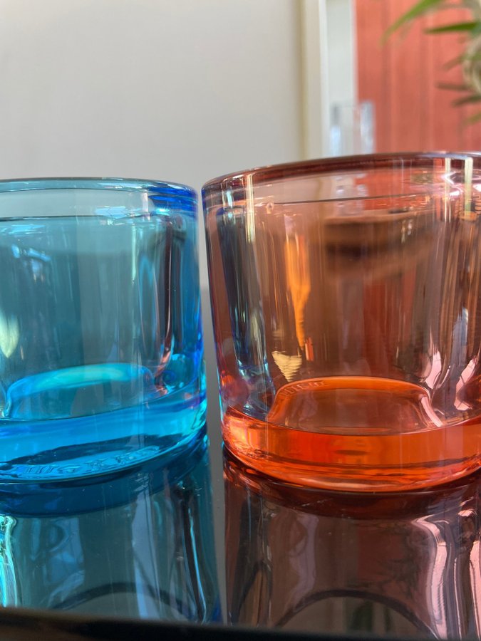 iittala Kivi Äldre Sky Blue?  Rosa/orange?