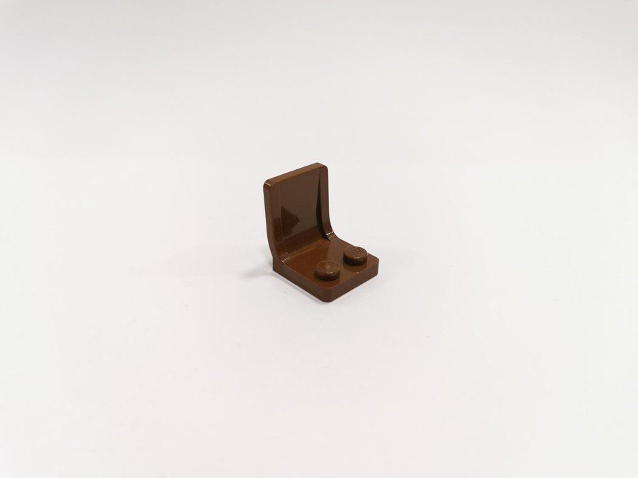 Lego - stol - chair - seat - 2x2 - part 4079 - brun (old brown)