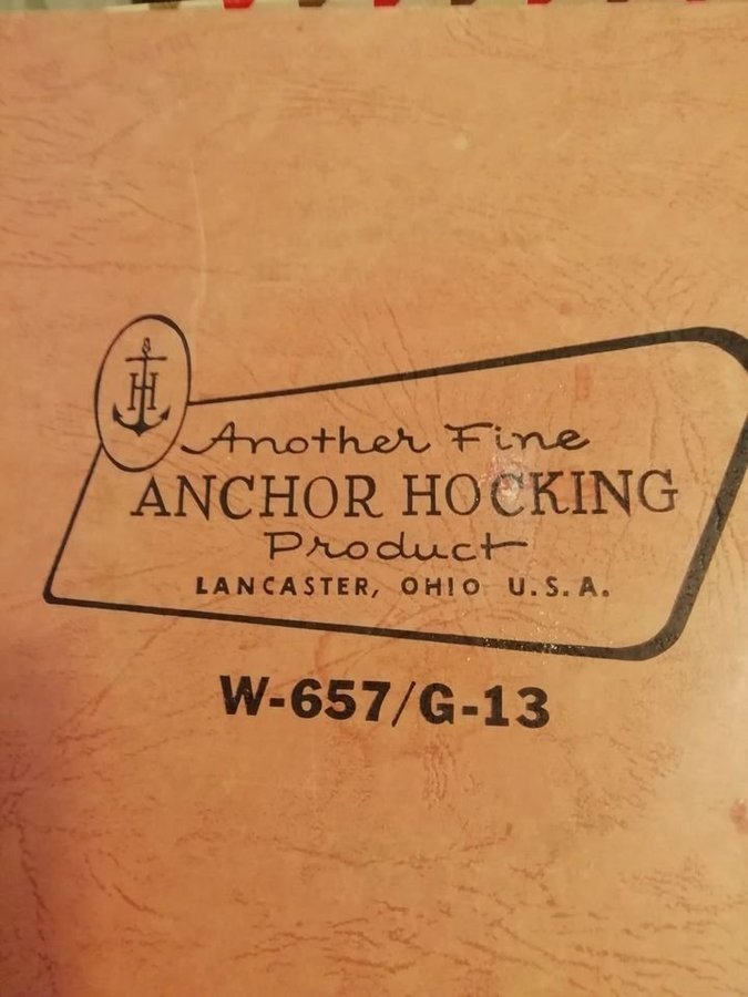 Another fine anchor hocking w-657/g-13