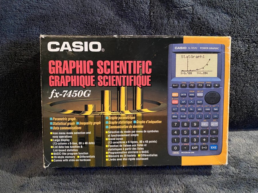 Casio fx-7450G Grafräknare/miniräknare/kalkylator i nyskick!