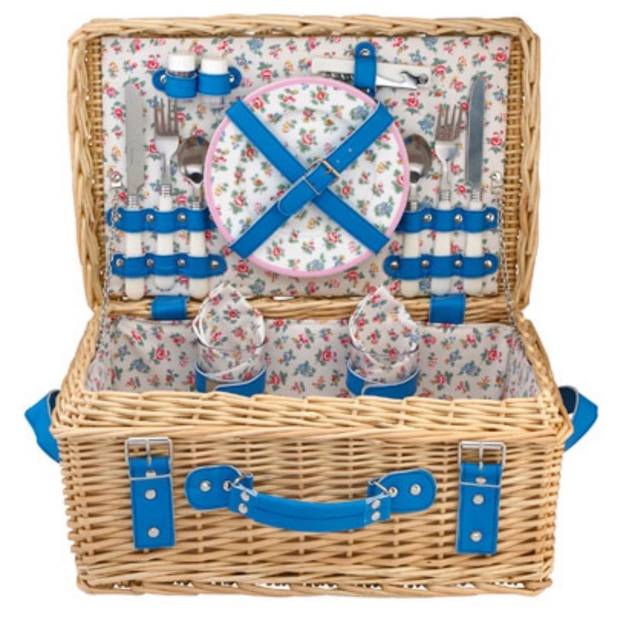 NY!Utgått! Cath Kidston picknick picnic korg basket med innehåll för mysig date