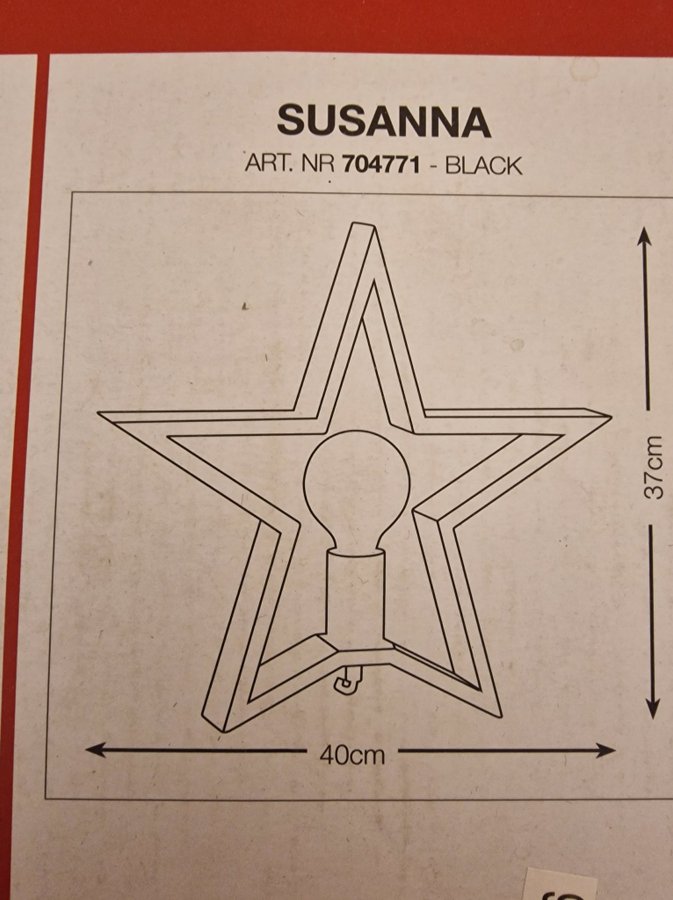 Stjärnlampa Susanna från Markslöjd trä och ljus i ny skick