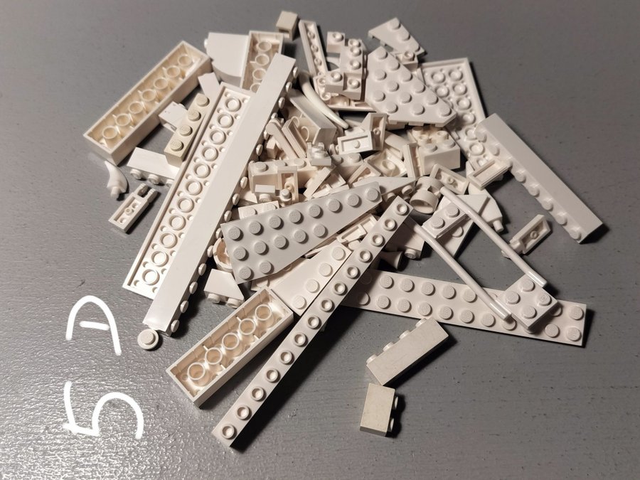 Lego vita delar sluttande klossar takpannel