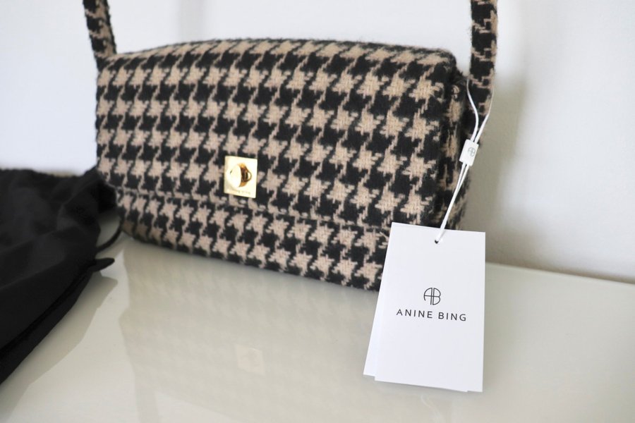 HELT NY ANINE BING Nico Bag Houndstooth - Taggar kvar - Dustbag