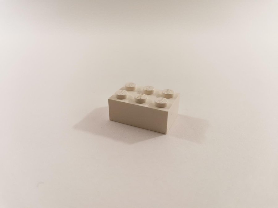 Lego - brick - bas - hög - 2x3 - part 3002 - vit