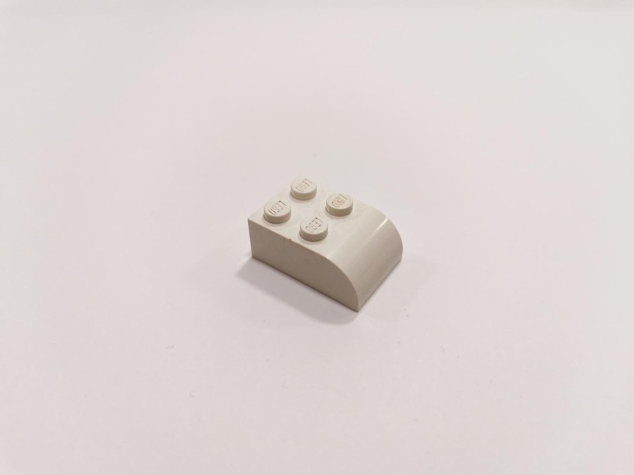 Lego - slope - curved - böjd - 3x2 - part 6215 - vit