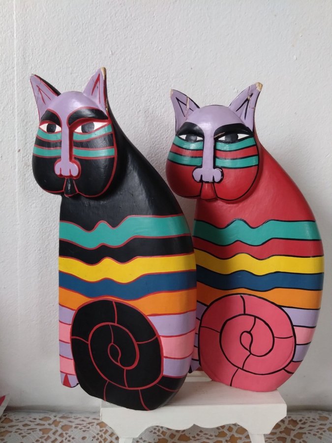 Ett par Katt staty Laurel Burch