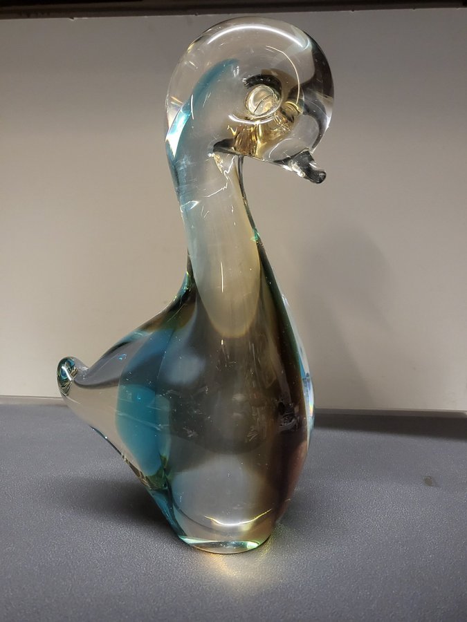 Glasfigur i form av en fågel murano kristal 24 cm