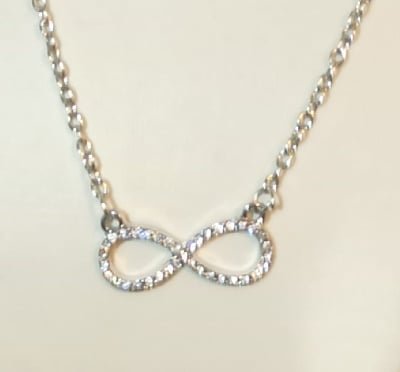 Rhinestone Infinity Halsband NYHET