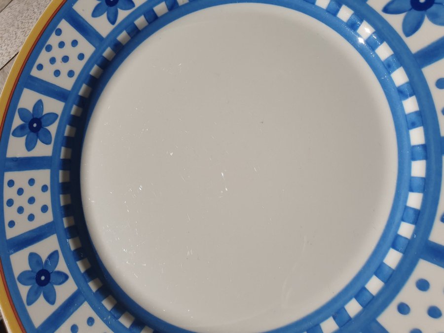 VILLEROY  BOCH Twist-Anná Dinner plate gul blå assiett tallrik