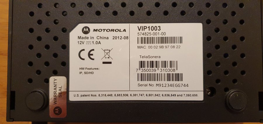 Motorola VIP1003 (Telia)