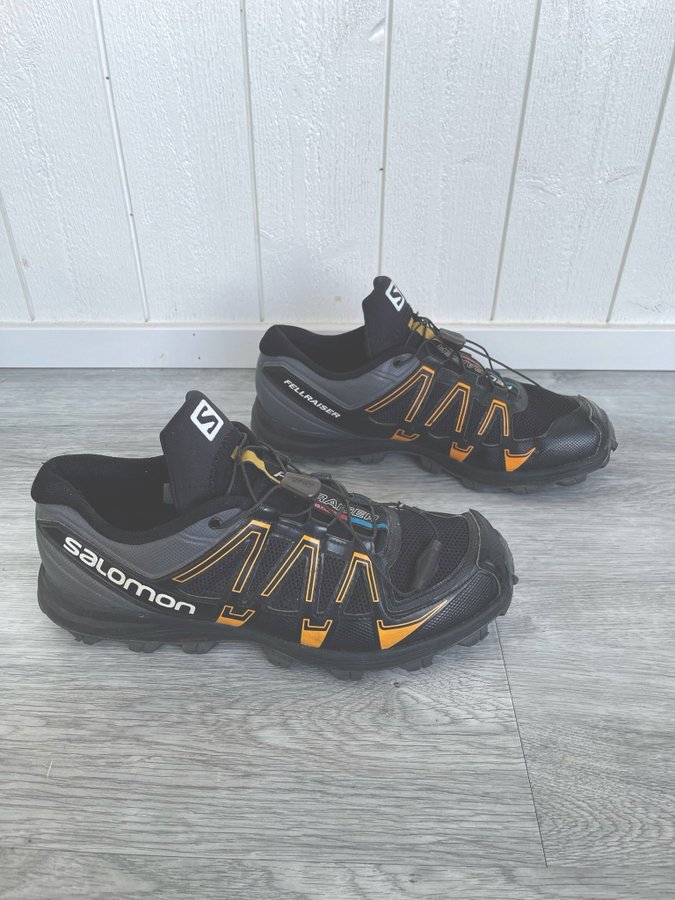 Salomon Fellraiser Chevron terränglöpning Svart/Gul Storlek 42 MYCKET GOTT SKICK