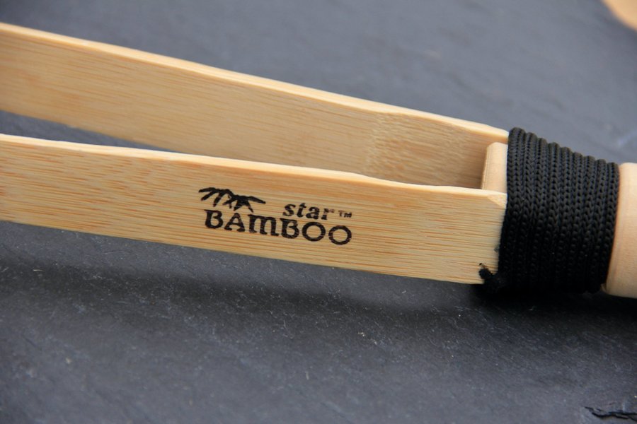 Bamboo Star, bambutång, tång i bambu, trätång, trä, köksredskap