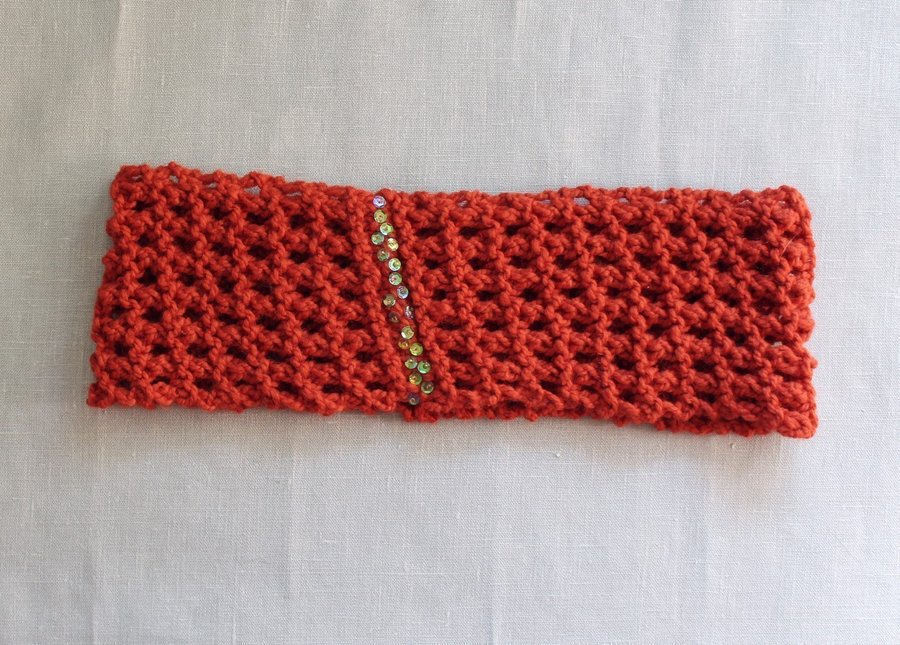 Orange halsduk i cowl-modell