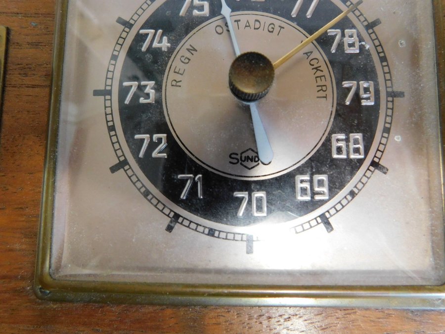 Sundo Barometer Hygrometer Vintage 1940 tal Barometer