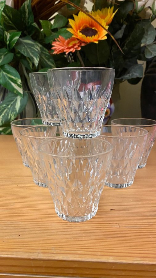 Vereco France, 8stycken selterglas, retro 60-tal