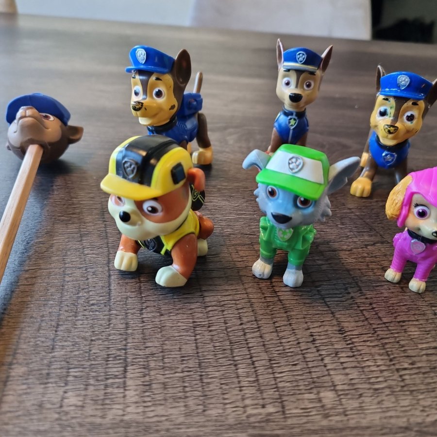 Paw Patrol - 7 st Häftiga Figurer