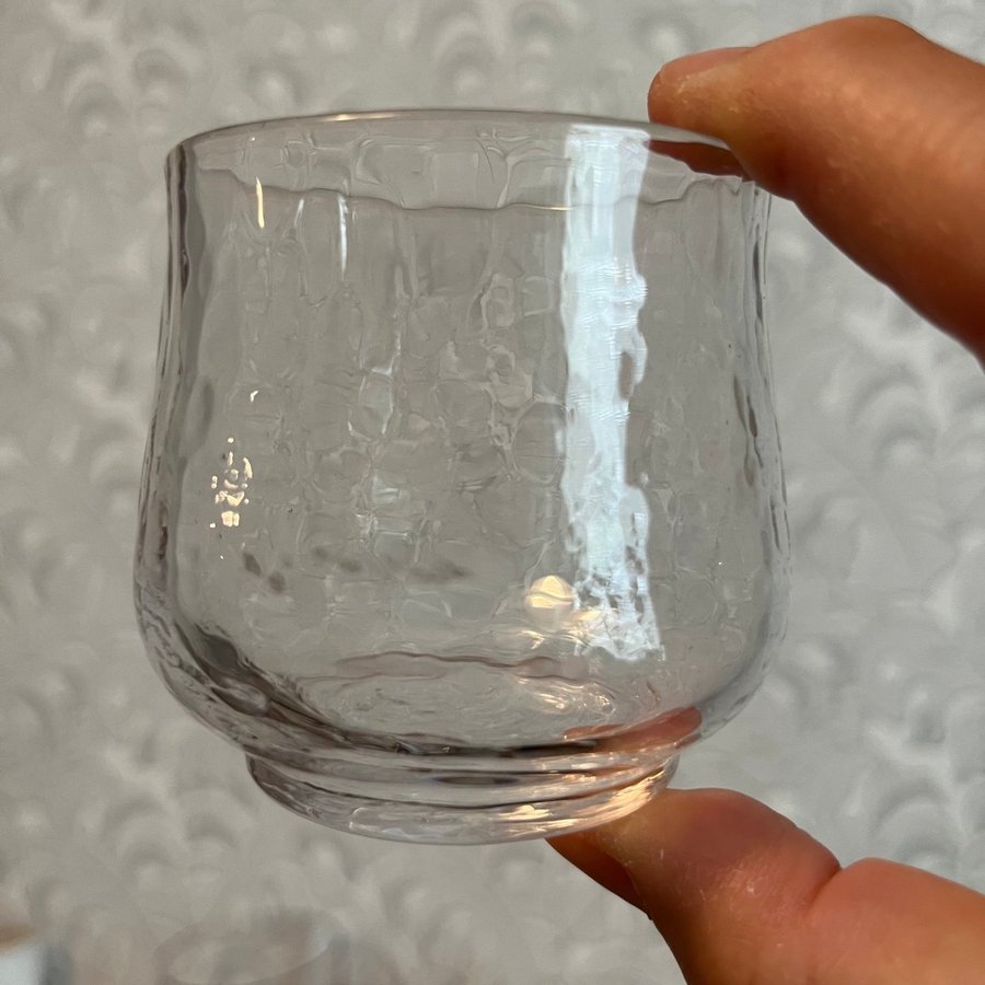 PUKEBERG RONDOLA WHISKEYGLAS SNAPSGLAS 5st GLAS UNO WESTERBERG 70-tal RETRO