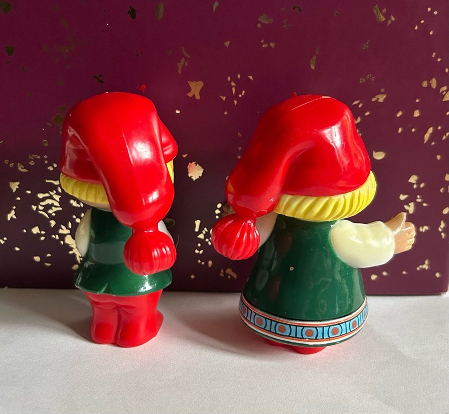 Karen Kjaersgaard stora figurer tomte tomtepar jul retro