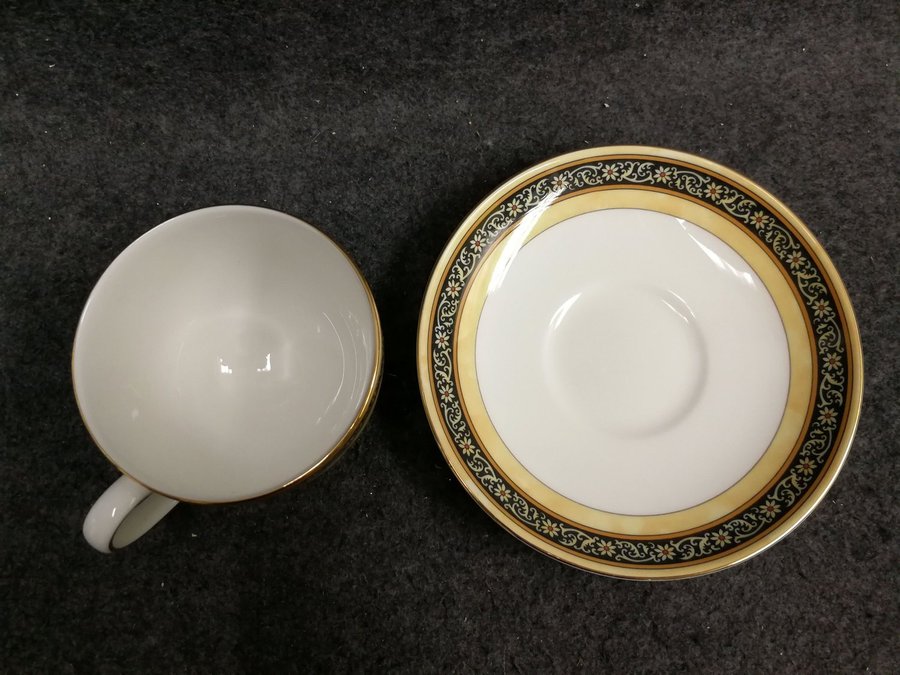 Kaffekopp med fat India Wedgwood bone china