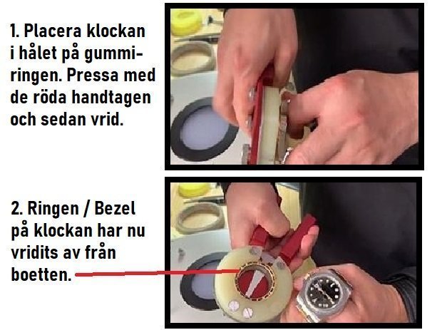 Boettöppnare Gummi (Glasring / Bezel) (Klocka/urmakeri verktyg) Boett Öppnare ur