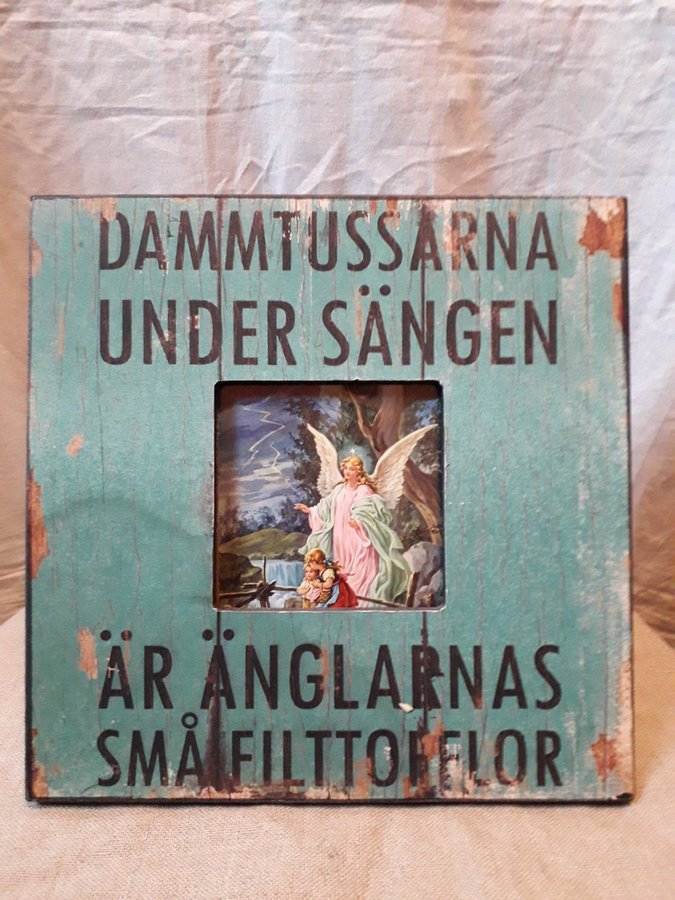 En Rolig o Kulig Tiavla Med Änglar o en Underbar Text Kanske någit för Julen