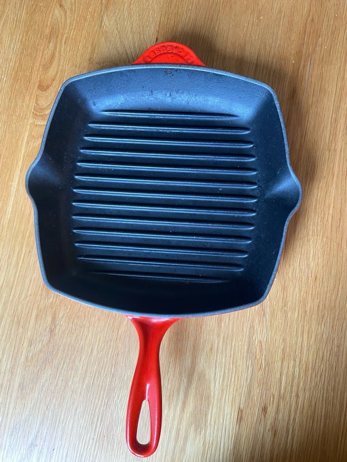 Le Creuset röd 26 cm gjutjärn grillpanna