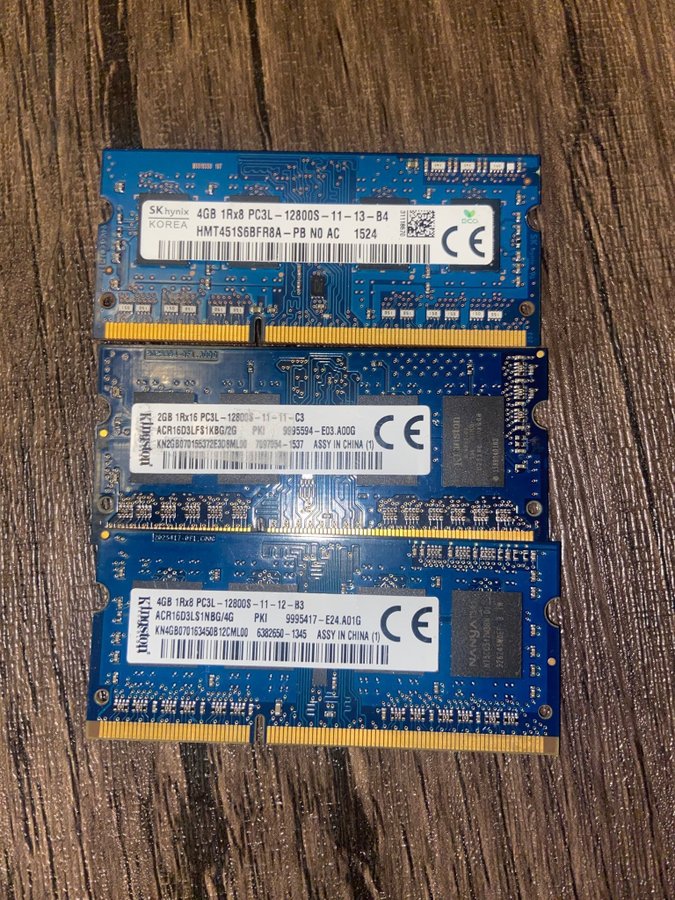 4GB 1Rx8 PC3L-12800S-11-13-B4 HMT451S6BFR8A-PB NO AC 1524