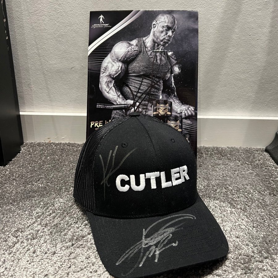 Jay Cutler keps Signerad av Jay och Kevin Levrone (Bevis)