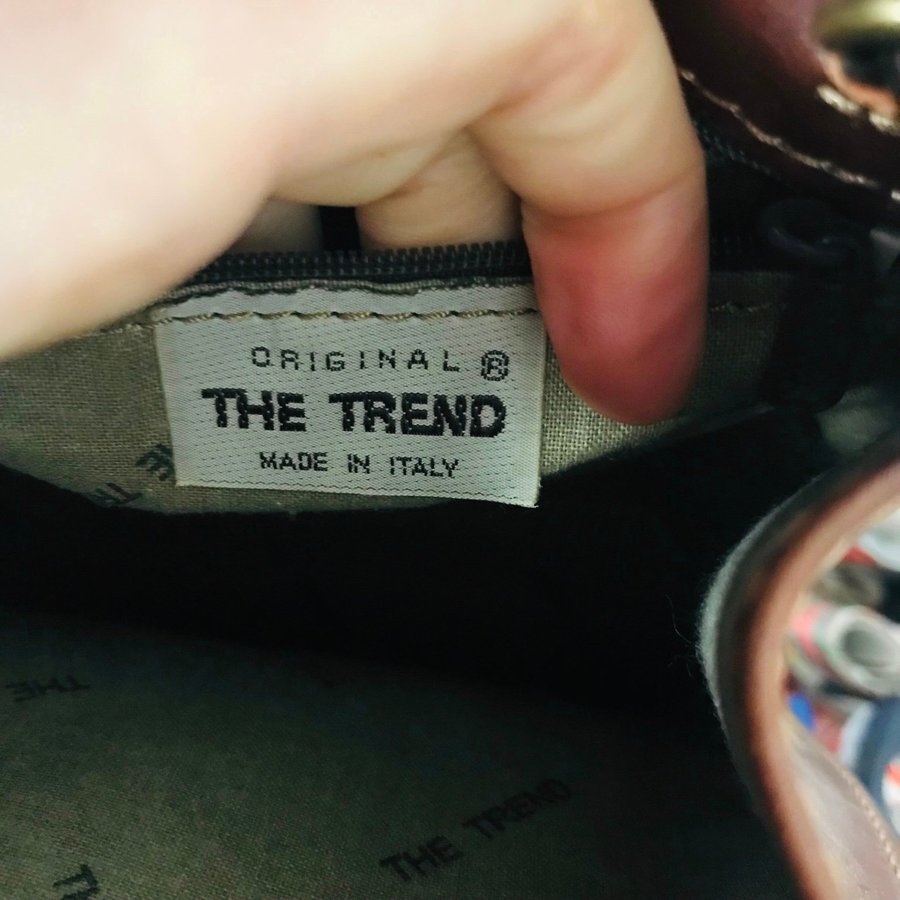 Vintage ”the trend” axelremsväska väska /läderväska i nyskick made in Italy