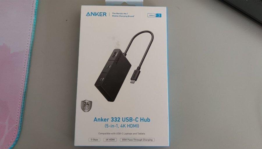 Anker 332 USB-C Hub 5in1 - HELT NY (Plomberad)