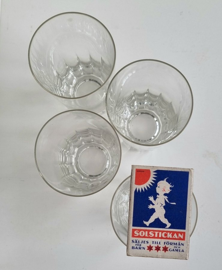 4 Äldre Selterglas