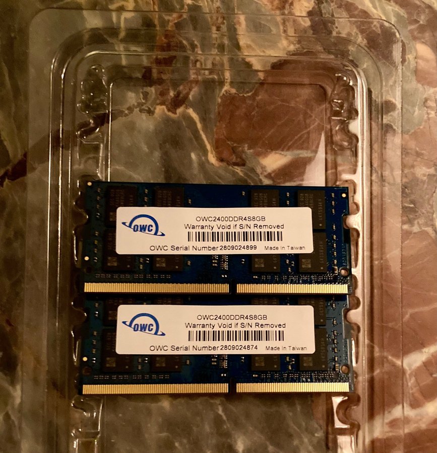 2X OWC 2400DDR4S8GB RAM-minne - 16GB