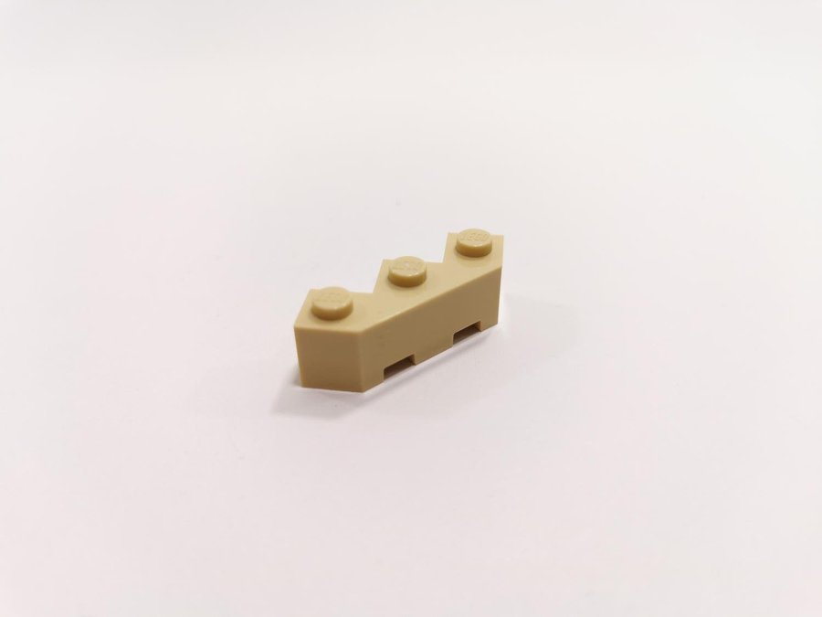 Lego - hörn - corner - vinklad - 3x3 - part 2462 - ljusbiege (tan)